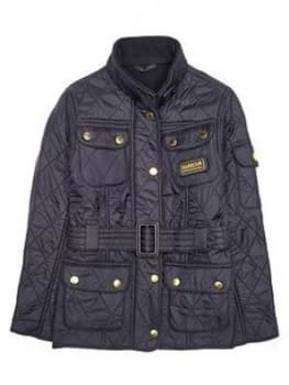 Image of Barbour International Girls Polar Quilt, Black, Size 6-7 Years, Women