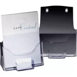 Image of Sigel acrylic LH111 Desktop brochure and business card holder Transparent A4 No. of compartments 1 (W x H x D) 240 x 290 x 115 mm
