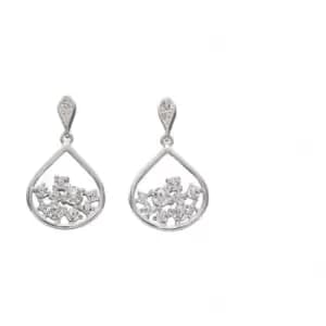 Image of Elements Silver Scattered Zirconia Earrings E5673C