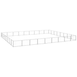 Image of Vidaxl Dog Kennel Silver 72 M Steel