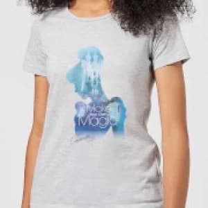 Image of Disney Princess Filled Silhouette Cinderella Womens T-Shirt - Grey - L