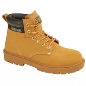 Image of Grafters Mens Leather Safety Boots (6 UK) (Honey) - Honey