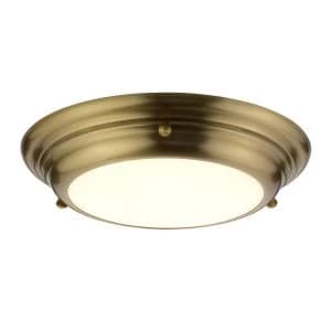 Image of 1 Light Mini LED Flush Light - Aged Brass