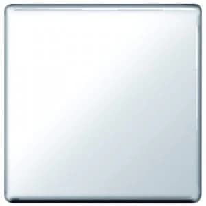 Image of Wickes Single Screwless Flat Blanking Plate - Polished Chrome
