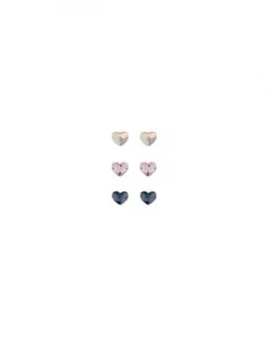 Image of Simply Silver 3 Pack Heart Earrings