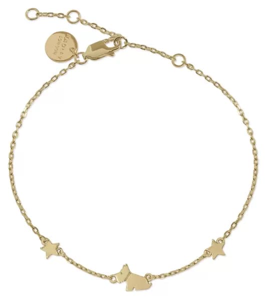 Image of Radley RYJ3138S Dog and Stars Bracelet Gold Tone Jewellery
