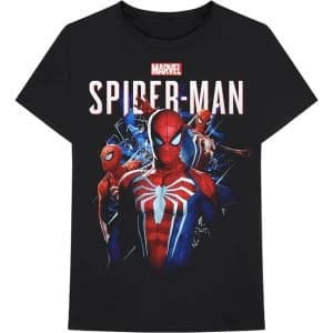 Image of Marvel Comics - Spider 4 Spiderman Montage Unisex X-Large T-Shirt - Black