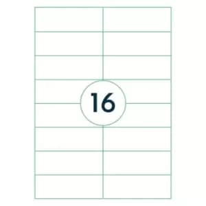 Image of Rillprint Self-adhesive Sticker Labels 105X37 Mm 1000 Sheets White