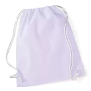 Image of Westford Mill Cotton Gymsac Bag - 12 Litres (Pack of 2) (One Size) (Lavender/White)