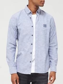 Image of Hugo Boss Mabsoot 1 Oxford Shirt Navy Size L Men