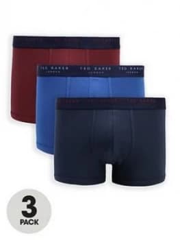 Image of Ted Baker 3 Pack Mixed Trunks - Multi, Size L, Men