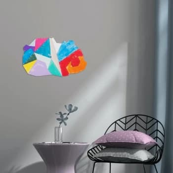 Image of Panda - Multicolor Multicolor Decorative Wooden Wall Accessory
