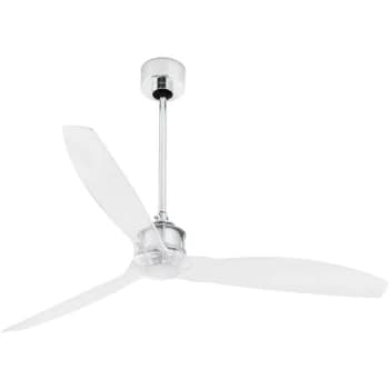 Image of Faro Just Medium Ceiling Fan with / without Light Chrome, Clear