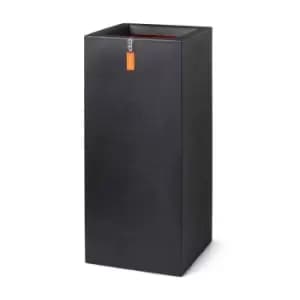 Image of Capi Europe Rectangle Planter Smooth NL 36x36x79 - Black