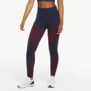 Image of PUMA Seamless High Waist 7/8 Womens Training Leggings, Spellbound/Sunblaze, size X Small, Clothing