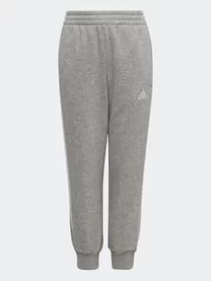 Image of Boys, adidas Essential 3-stripes Joggers, Grey, Size 5-6 Years
