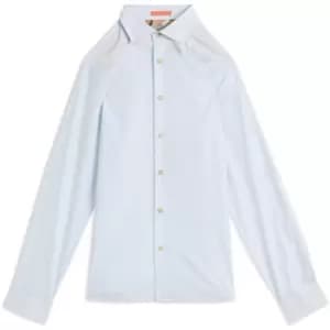 Image of Ted Baker Walkar Ls Stripe Shirt - Blue