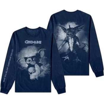 Image of Warner Bros - Gremlins Graphic Unisex X-Large T-Shirt - Blue