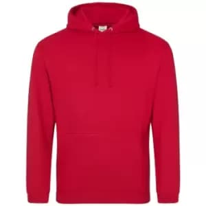 Image of Awdis Unisex Adult College Hoodie (4XL) (Fire Red)