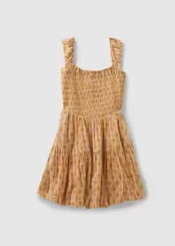 Image of Free People Womens Sweet Annie Mini Dress With Ruched Body In Sunshine
