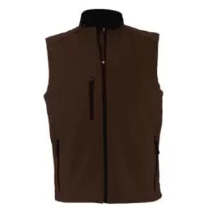 Image of SOLS Mens Rallye Soft Shell Bodywarmer Jacket (S) (Dark Chocolate)