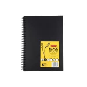 Image of Derwent A4 Portrait Black Sketch Book