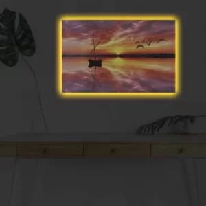 Image of 4570DHDACT-043 Multicolor Decorative LED Lighted Canvas Painting