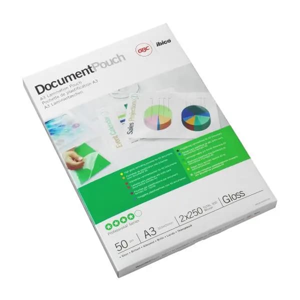 Image of GBC 3740486 A3 Gloss Document Pouch 75 m GJQ33526J
