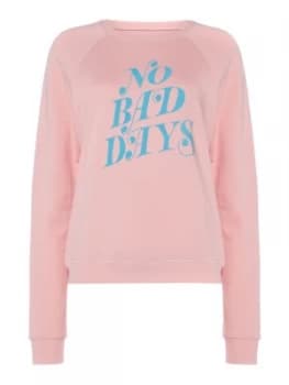 Image of Ban.do Pink No Bad Days Sweatshirt Light Pink