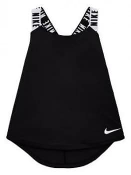 Image of Nike Dry Older Girls Elastika Training Vest - Black Size M 10-12 Years, Women