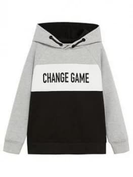 Image of Mango Boys Change Game Hooded Top - Grey, Size 13-14 Years