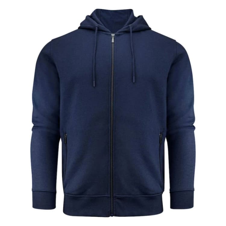 Image of James Harvest Mens Westwood Heights Full Zip Hoodie in Navy Size: Small Navy Male S