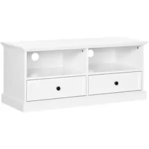 Image of Homcom - tv Stand with Drawers Shelves and Cable Management, for 45' TVs, White