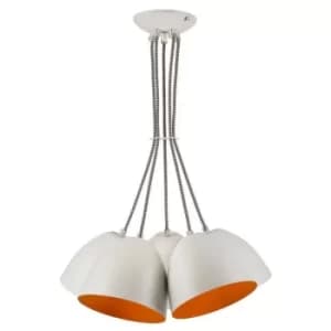 Image of Livia Cluster Pendant Ceiling Light White, 5x E27
