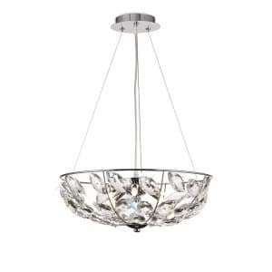 Image of Ceiling Pendant 6 Light G9 Polished Chrome, Crystal