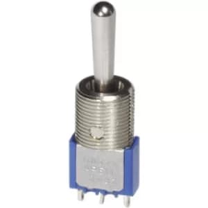Image of APEM 5637MA Toggle switch 250 V AC 3 A 1 x (On)/Off/(On) momentary/0/momentary