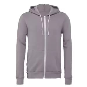 Image of Bella + Canvas Adults Unisex Full Zip Hoodie (XS) (Storm)