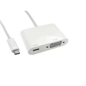 Image of Cables Direct USB3C-VGACAB-WPD USB Type-C VGA (D-Sub) + USB Type-C White