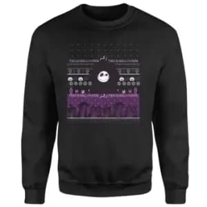 Image of Disney This Is Halloween Christmas Jumper - Black - XXL