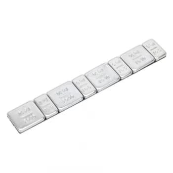 Image of Wheel Weight 5 & 10G Adhesive Zinc Plated Steel Strip of 8 (4 X Each Weight) Pack of 100