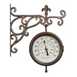 Image of Inside Out York Station Wall Clock and Thermometer
