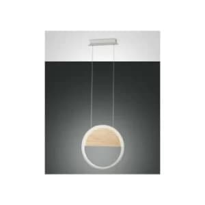Image of Fabas Luce Pierre LED Integrated Pendant Ceiling Light Light White Glass