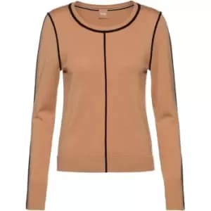 Image of Boss Fomilia Long Sleeve Top Womens - Beige