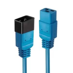 Image of Lindy 1m C19 to C20 Extension Cable, blue