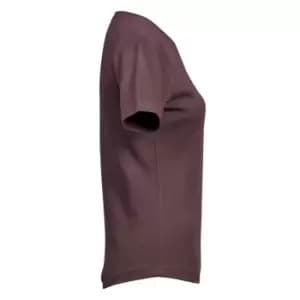 Image of Tee Jays Womens/Ladies Interlock Short Sleeve T-Shirt (S) (Grape)