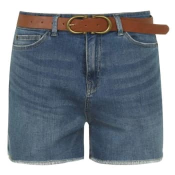 Image of SoulCal Belt Boyfriend Shorts Ladies - Mid Wash