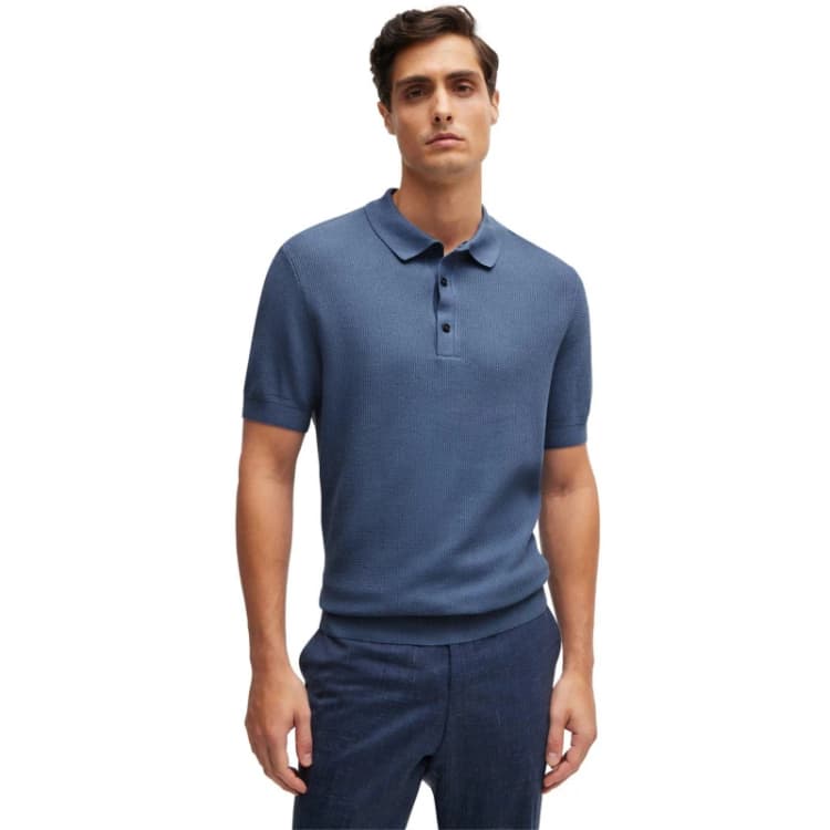 Image of Boss H-Daremo 10261633 01 Polo Shirt Mens Short Sleeve Polos M Blue 54139018390