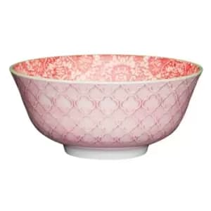 Image of Kitchen Craft KitchenCraft Red and Pink Victorian Style Print Ceramic Bowls