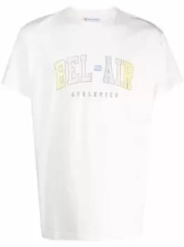 Image of BEL-AIR ATHLETICS Logo Print T-Shirt White
