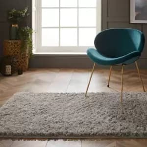Image of Esselle Larissa Grey Shaggy Rug 80 x 120cm